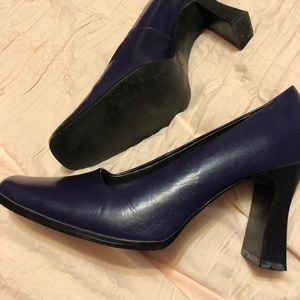 Vintage purple leather pumps 90s S7.5